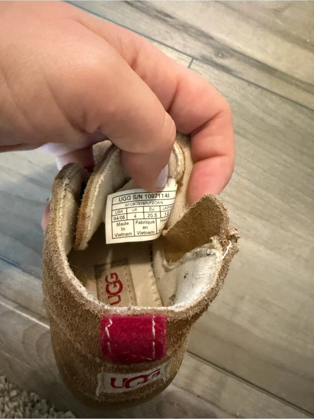 UGG Brown Suede Booties Baby size 5